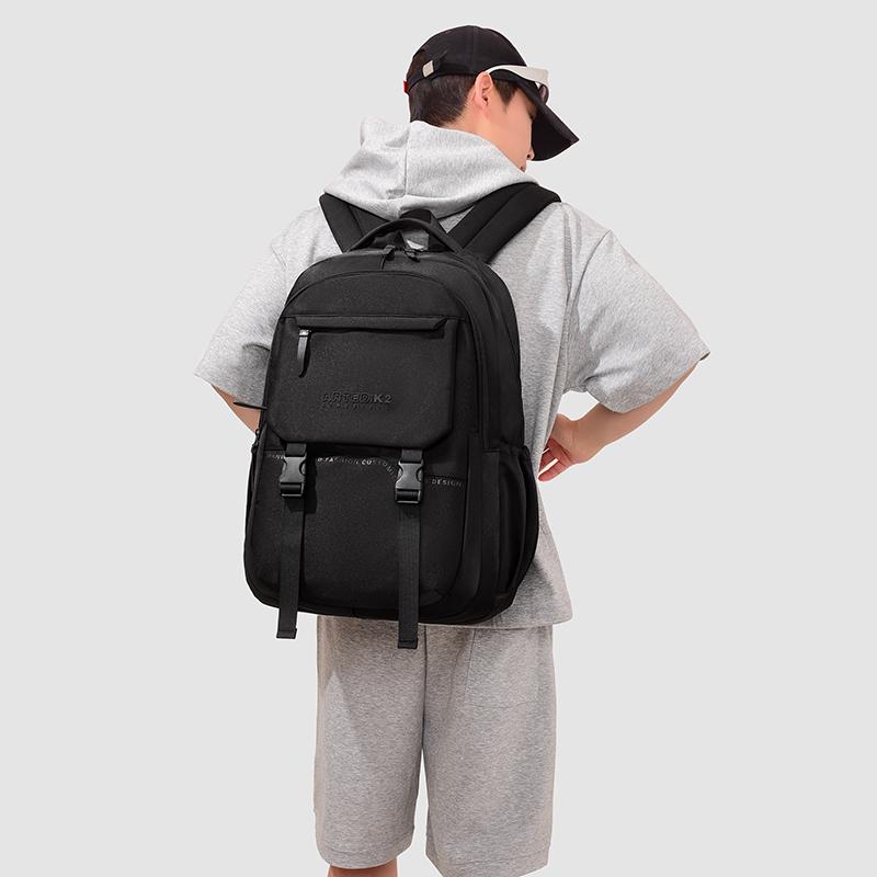 Color Block Backpack Student Lightweight Schoolbag Large Capacity Men's Outdoor Backpack