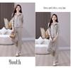 Chic Cashmere Cardigan & Slimming Sportswear Set for Women - 2025 Spring/Autumn Running Suit, Two-Piece.