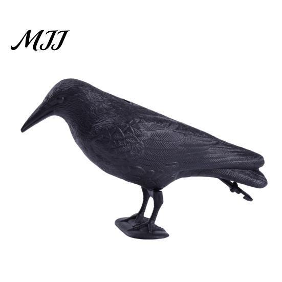 Window Decoration Crow Realistic Design Ornament, with Feather Texture Statue Texture, Stable Base Waterproof Sun-Resistant Gothic