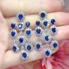 Luxury Blue Diamond Dangle Earrings & Royal Sapphire Necklace Set for Women