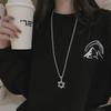Retro Six-Pointed Star Hip-Hop Long Sweater Necklace - Trendy 2022 Women’s Chain