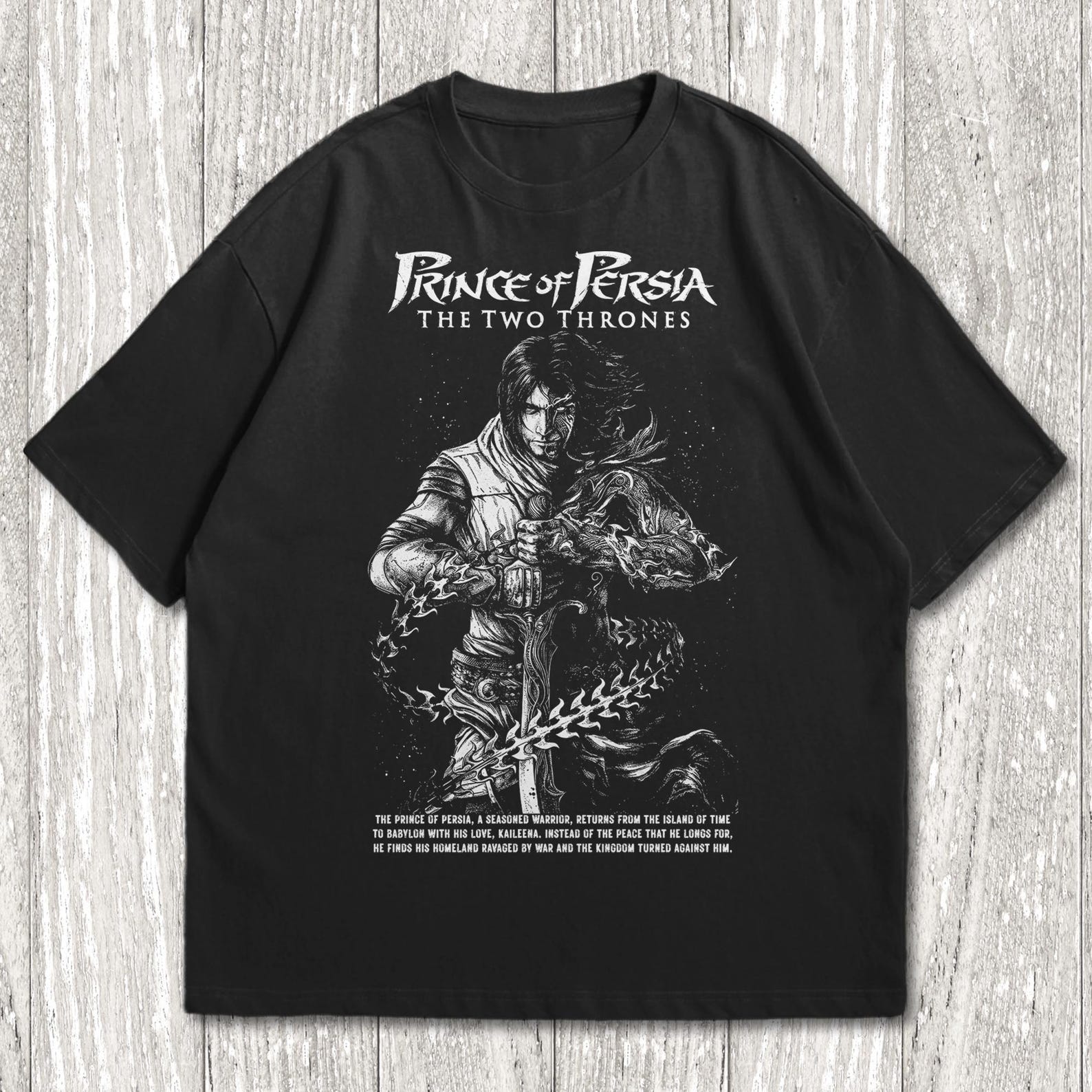 Prince of Persia: The Two Thrones T-Shirt, Prince of Persia Shirt, Sands of Time. POP Shirt 2XL