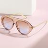 Fashion sunglasses women's high-end UV-proof toad glasses European and American new large-frame personalized sunglasses street shooting