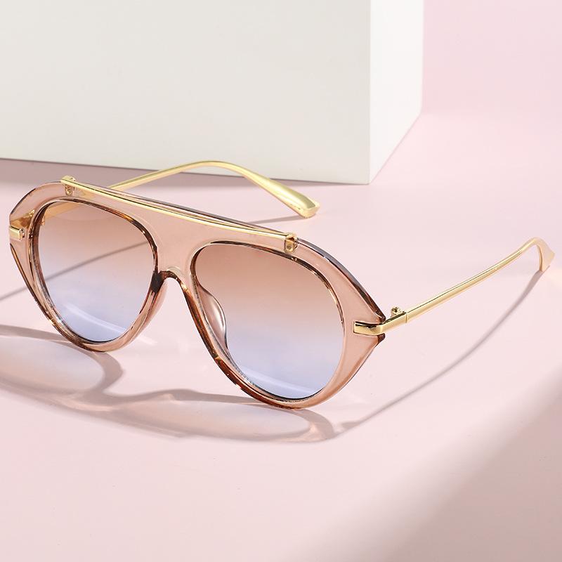 Fashion sunglasses women's high-end UV-proof toad glasses European and American new large-frame personalized sunglasses street shooting
