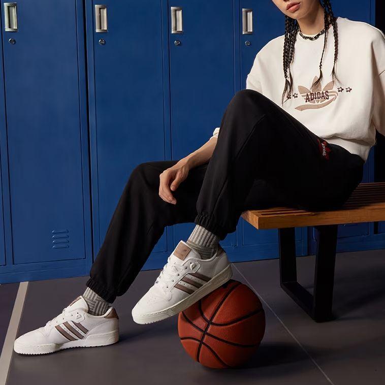 Adidas Originals Trefoil Joggers With Letter Logo Embroidery Women Bottoms Black IN1028