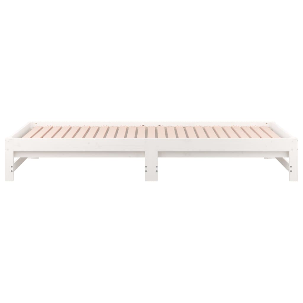Extendable Daybed White 2x(80x200) cm Solid Pine Wood