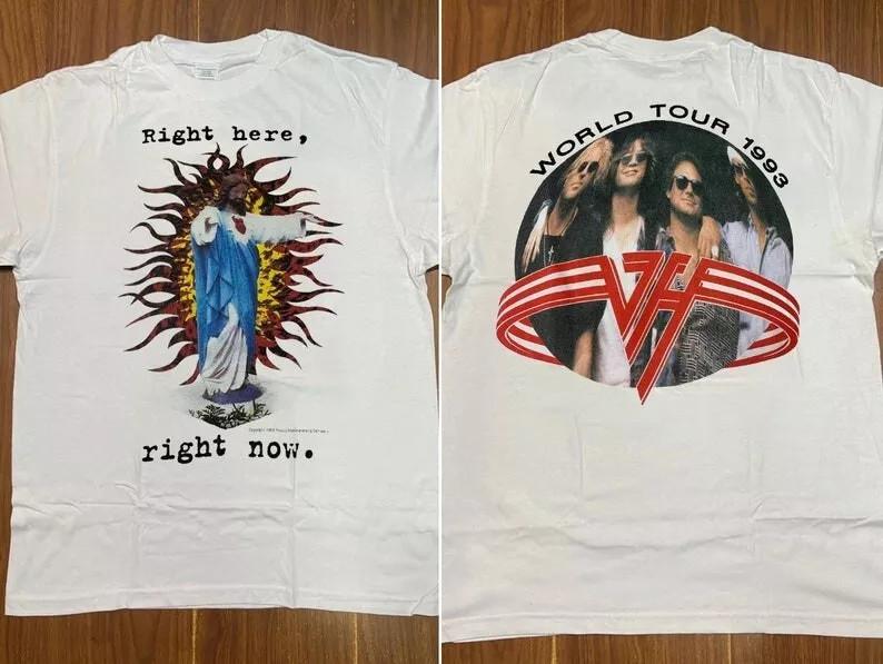 1993 Van Halen Right Here Right Now Tour TShirt Van Halen Tour 1993 TShirt Unisex T-Shirt S