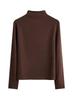 Stylish Slimming Women's Base Layer: Warm, Plush Half-High Collar Long-Sleeve T-Shirt for Autumn/Winter