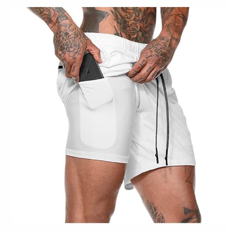 Pantaloni scurți sport la modă de vară 2023, alergare în aer liber Ciclism, pantaloni scurți cu strat dublu respirabili pentru bărbați