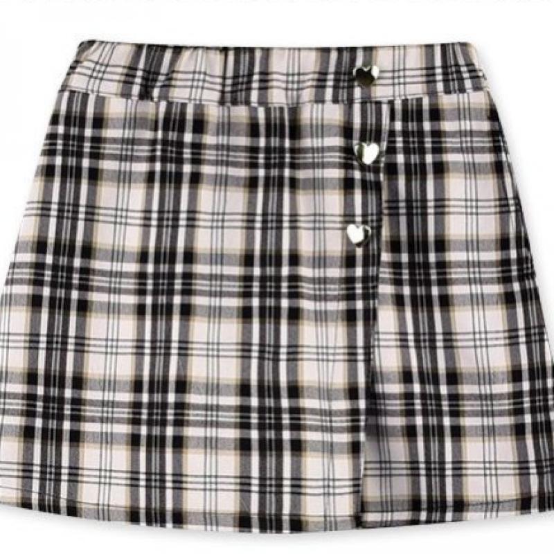 Lilypuri Check Wrap Skirt Pants Black 