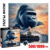 1Box 1000pcs Exquisite Puzzle  Large Size Fantasy Style Enormous Ape Snow Mountain Journey Paper Puzzle 500pcs Suitable for Exquisite And Family Creat