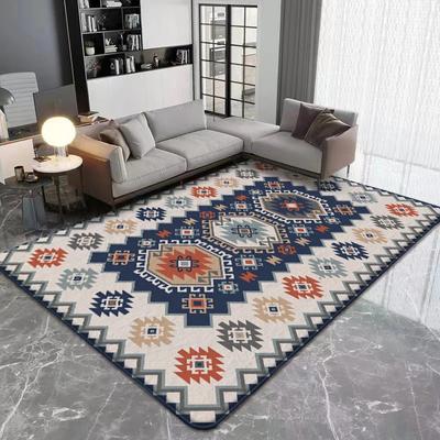 Teppich und Läufer im böhmischen Stil mit persischem ethnischem geometrischem Muster, rutschfeste Fußmatten für Wohnzimmer, Küche, Schlafzimmer, Nachttisch