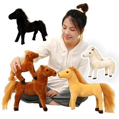 Kreative süße Nachahmung Pferd Plüsch Spielzeug Puppe Pony Puppe Geschenk Tiere Hochwertiges Material Geburtstag Weihnachtsgeschenke Wohnkultur