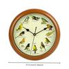 Artistic Bird Illustration Round Wall Clock Precision Quartz Mechanism Unique