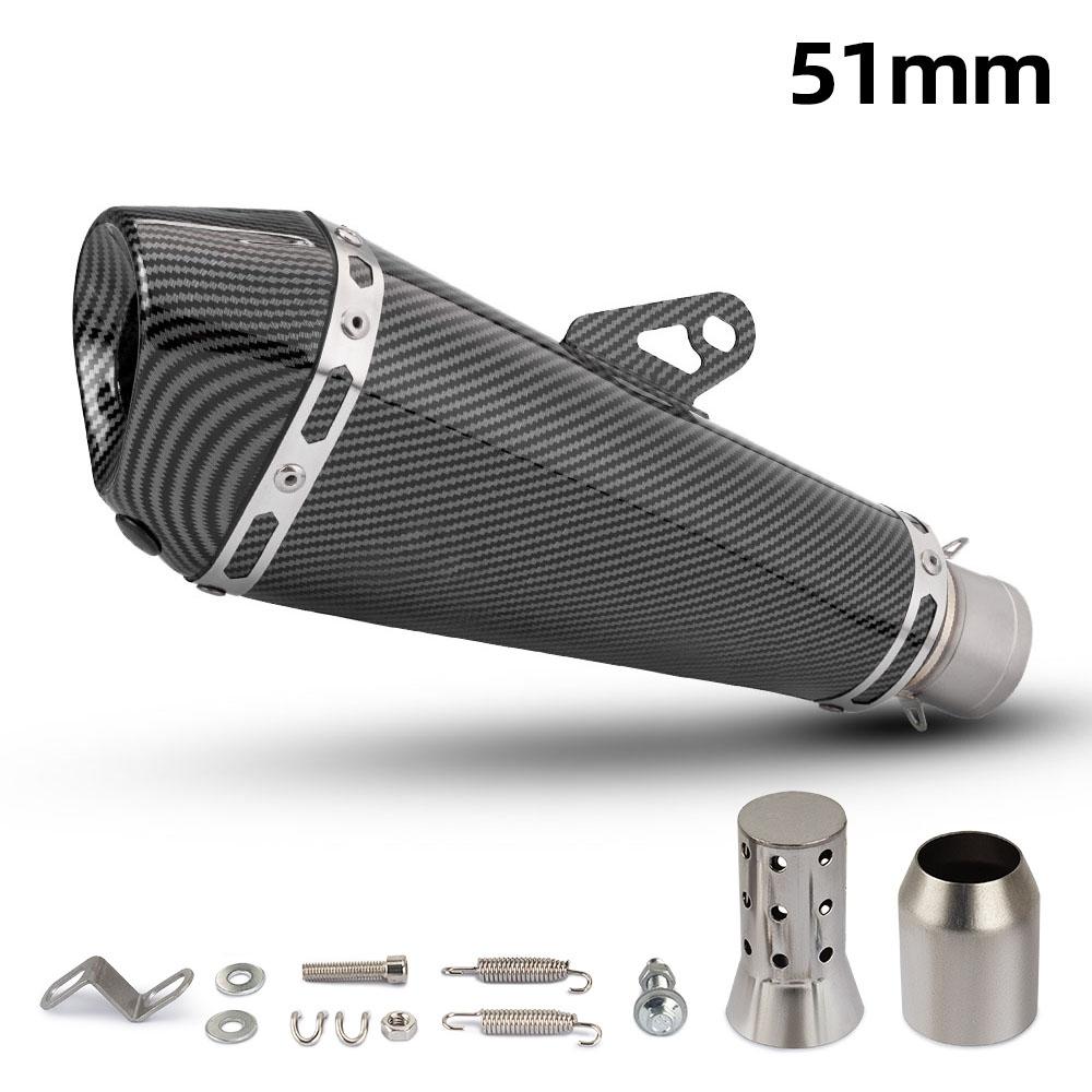 51MM Universal Motorcycle Exhaust Akra Muffler With DB Killer Escape Racing Line For Z900 SV650 R3 ZX6R ZX10R MT07 CBR500R F900R