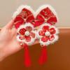 Tassel Children Red Bow Hairpin Cat Ears Ancient Style Hairpin Chinese New Year Headwear  Children