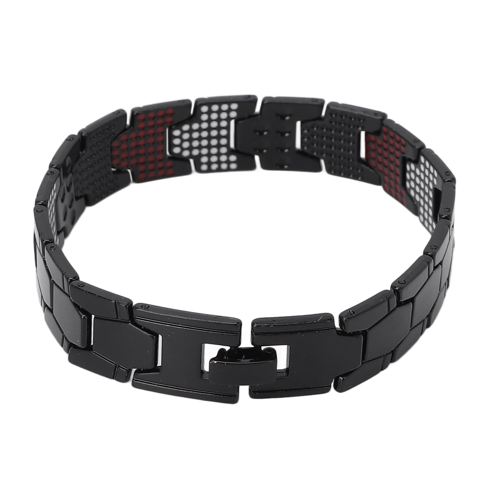 

Браслет съемный регулируемый шестиугольный многоточечный магнитный терапевтический мужской браслетчерный чёрный
