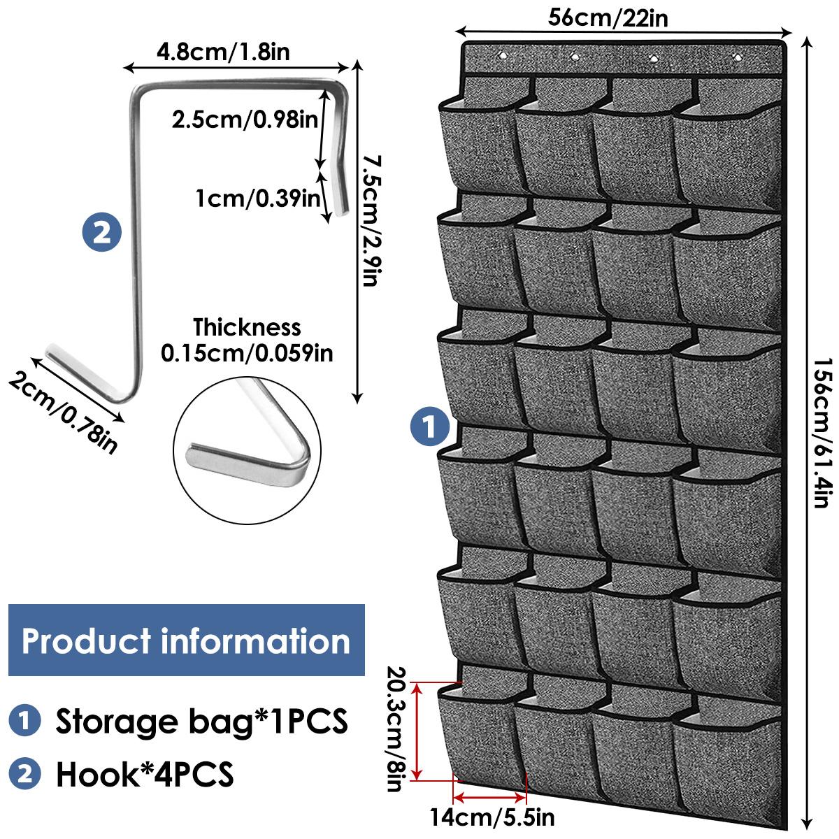 

24 кармана для обуви, органайзер для подвесной полки для обуви, настенный держатель для обуви из ткани, вешалка для сумок, горячая распродажа серый