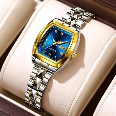 Women's Watches Stainless Steel Waterproof Business Watch Calendar Luminous Wristwatch