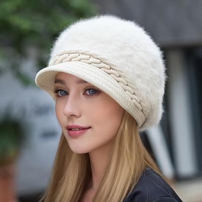 Women's Hat Soft, Thick, Warm, and Knitted Hat for Winter