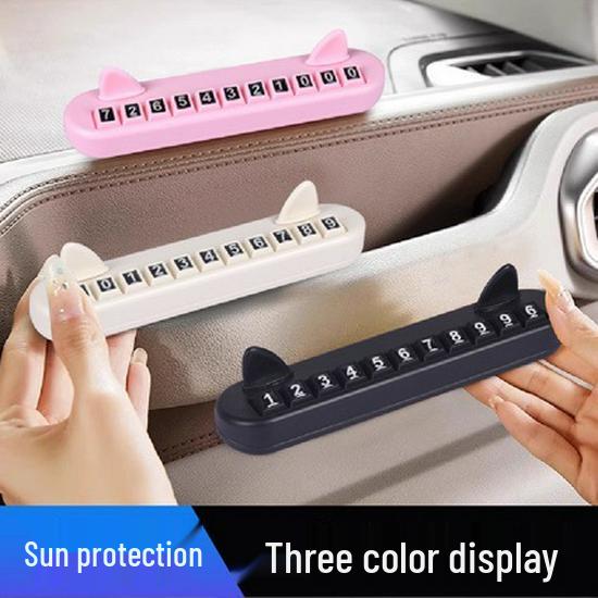Luminous Temporary Car Parking Phone Number Plate with Custom Logo White Bag