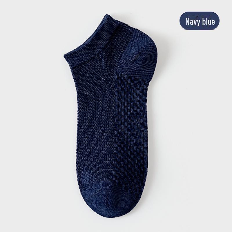 Herren-Sommersocken aus Baumwollnetzgewebe für den Sommer – atmungsaktiv, pillingfrei, schweißabsorbierend mit Massagesohle