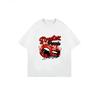 Oversized T Shirt Black Streetz Graphic Print With Red Lips And Text Design For Casual Wear