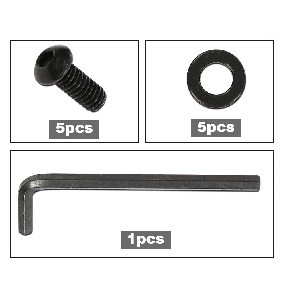 G-PLUS Stainless Allen Screw Bolt kit 10pcs Black Compatible with 1999-2019 Harley Derby Cover Wrench