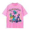 2026 Celebrate Minds Of All Kinds Retro Colorful Floral Print Vintage Washed T Shirt Casual Aesthetic Oversized Short Sleeve Men