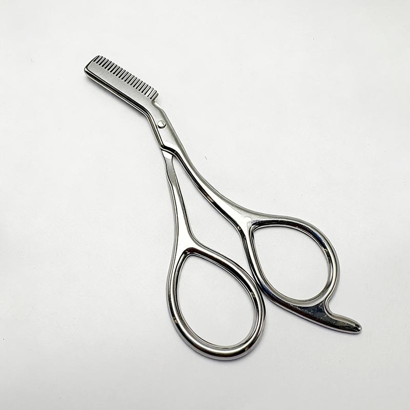 Stainless Steel Eyebrow Scissors With Comb Precision Shaping & Grooming Facial Hair Grooming Tool Perfect Face Care Tool