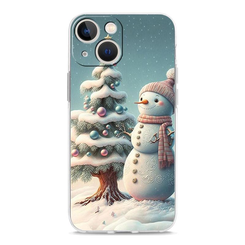 

Роскошный прозрачный чехол для телефона с рождественским графическим принтом для iPhone 15 14 13 12 mini 11 Pro Max XS X XR SE 7 8 Plus, прозрачный чехол iPhone 13 Pro