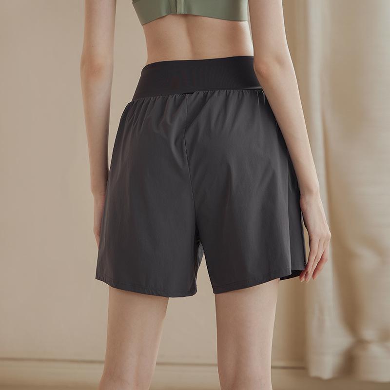 Women's Quick-Dry High-Waist Sports Shorts with Lining - Summer Thin Style for Running, Fitness, and Yoga