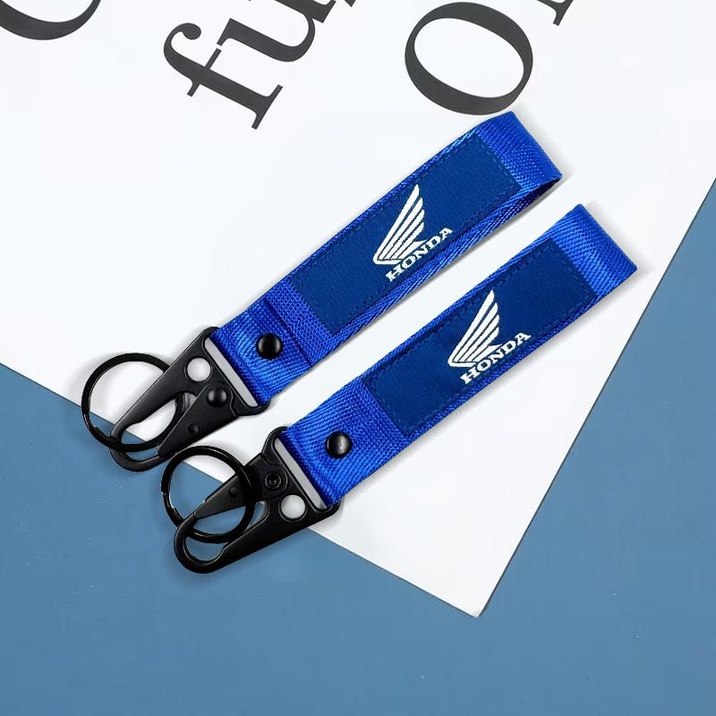 Motorcycle Keyring Pendant Nylon Lanyard Car Key Chain For Honda HRC CB750 CBR Grom CT125 MSX NC750X CB 600F 900F CB650R Hornet WL9