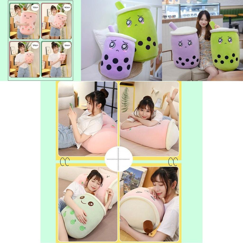 Adorable Bubble Tea Boba Cup Plush Pillow Cushion For Cozy Softness In 4 Sizes