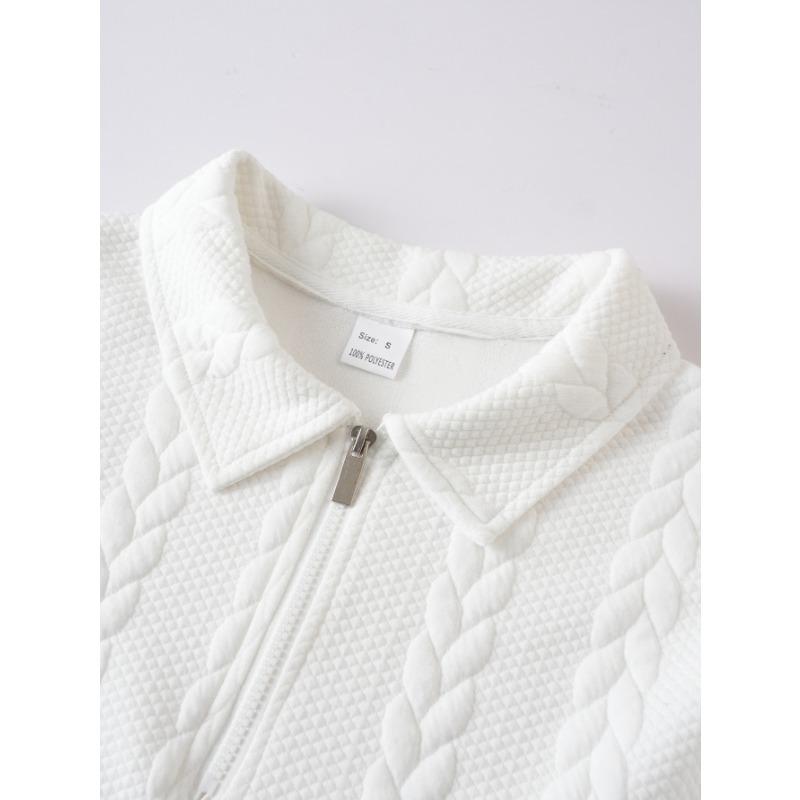 Spring and Autumn New Style Half-open Zipper Lapel Pullover Sweatshirt Casual Solid Color Men's Clothing