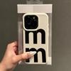 Black Letter "M" Print Phone Case For iPhone 17 Air 16 15 14 13 12 11 Pro Max X XR XS Max 17 Plus 17 Pro Soft  Cover Carcasa