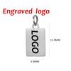 SUNIBI Gepersonaliseerde Logo Tags Roestvrijstalen Bedels voor Kettingen Armbanden 6 Maten om te Kiezen Sieraden