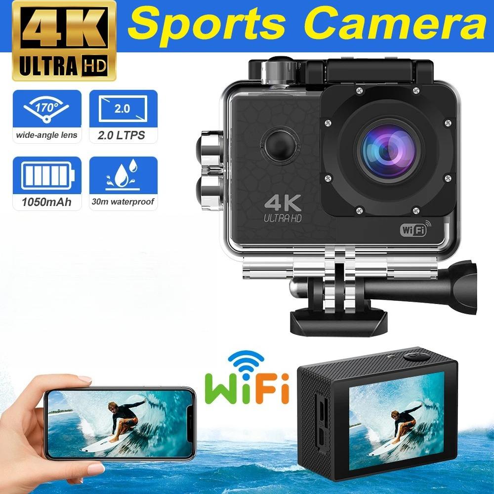 Minlang 1080P 30fps Waterproof Night Vision Action Camera WiFi 2.0-inch Screen Mini Portable Helmet Cam for Cycling Hiking