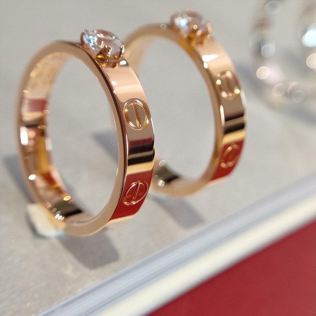 Love30 Bodov Hlavný Diamantový Prsteň Dámsky Prsteň Zirkón Vložený Nádherná Osobnosť Jednoduchý Uzavretý Prsteň