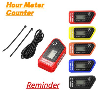 Wodoodporny licznik LCD czarny / czerwony do motocykla / quada / łodzi motorowej / kosiarki do trawy