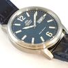 Used B094 [Almost unused/Big Face] ORIENT Blue Dial See-through Back Automatic Mechanical Men's Watch