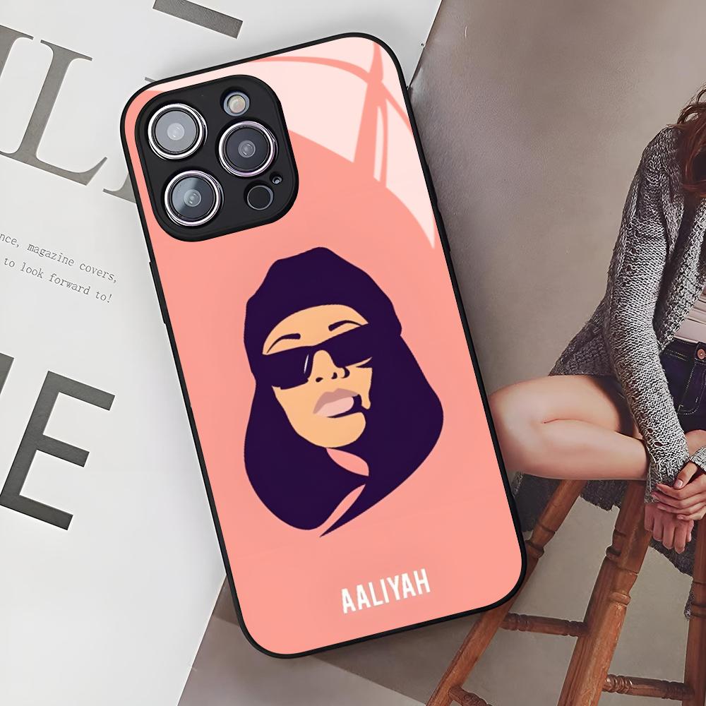 A-Aaliyah Hip Hop Music Phone Case for Iphone 16 15 14 12 11 13 Pro Max Mini X Xr Xs Se 8 Puls Glass Cover