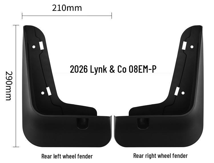Geely Lynk & Co 08 EM-P 2026 Auto Reifen Schmutzfänger Abdeckungen für den internationalen Handel