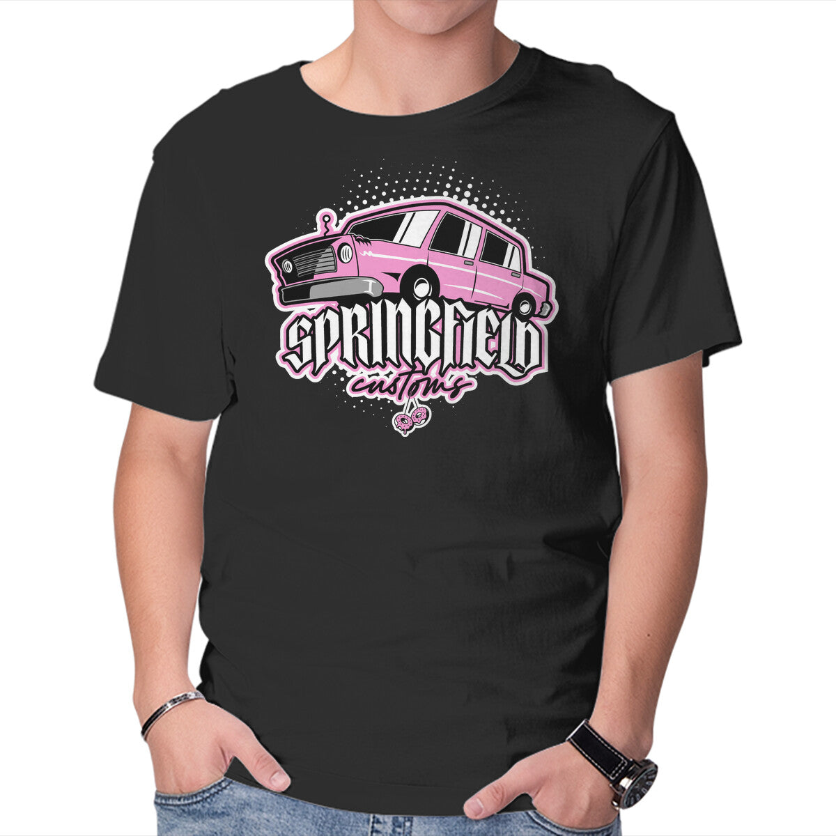 Unisex Crew Neck T-Shirt Springfield Customs Graphic Short Sleeve Casual Tee XXL