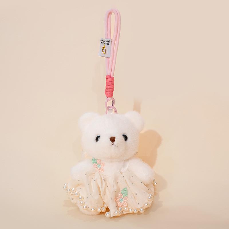 Dress Wear Bear Plush Keychain Stuffed Doll Pendant Backpack Decoration Gift