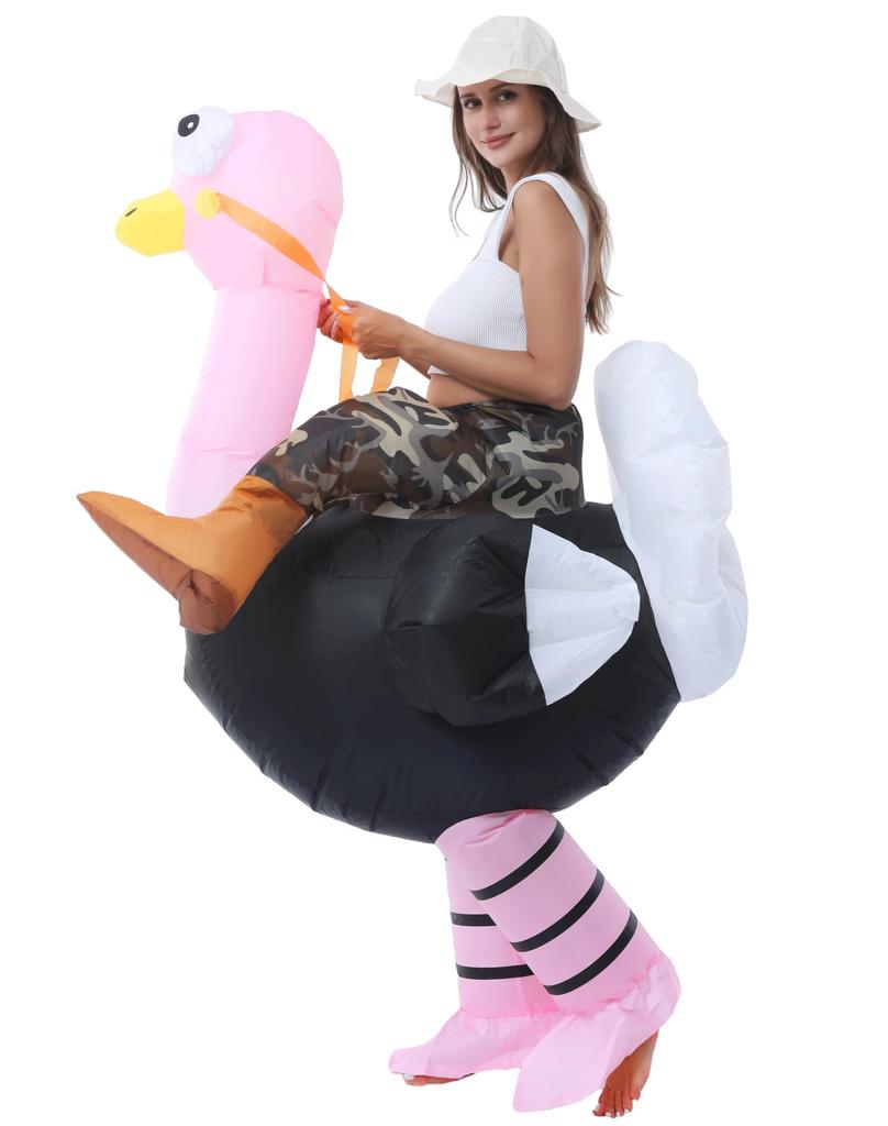 JOYBRO Adult Inflatable Ostrich Riding Ostrich Funny Ostrich Costume for Men and School One Size Fits Most Costume, Costume, Women, Role-Playing