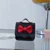 Fashion Girl Toddler Mini Crossbody Bag Pu Coin Purse With Butterfly Bow Decor