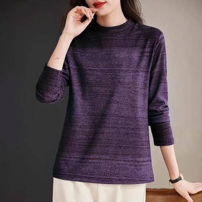 T-Shirt Tops Γυναικεία βαμβακερή μπλούζα Oversized Άνετη μακρυμάνικη μπλούζα μονόχρωμη στρογγυλή λαιμόκοψη Loose μπλούζες