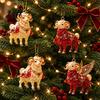 Holiday Party Decor for Office 5Pcs Christmas Sheep Hanging Ornaments 2D Acrylic Festive Decorations Xmas Tree Home Decor Lightweight Easy