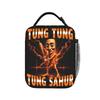 Tung Tung Tung Sahur Is Calling Italian Brainrot Meme Lunch Bag Unisex Lunch Box Travel Cooler Bag Oxford Thermal Tote Handbags